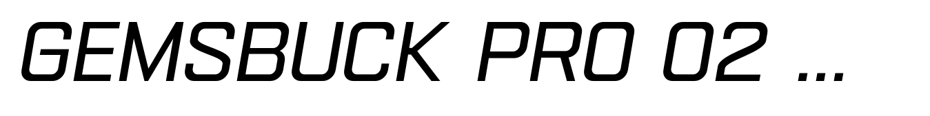 Gemsbuck Pro 02 Medium Italic